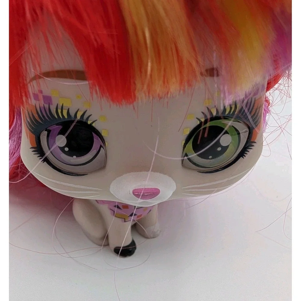 VIP Pets Mini Fans Kitty Cat‎ Figure Elektra Multicolor Long Hair Toy